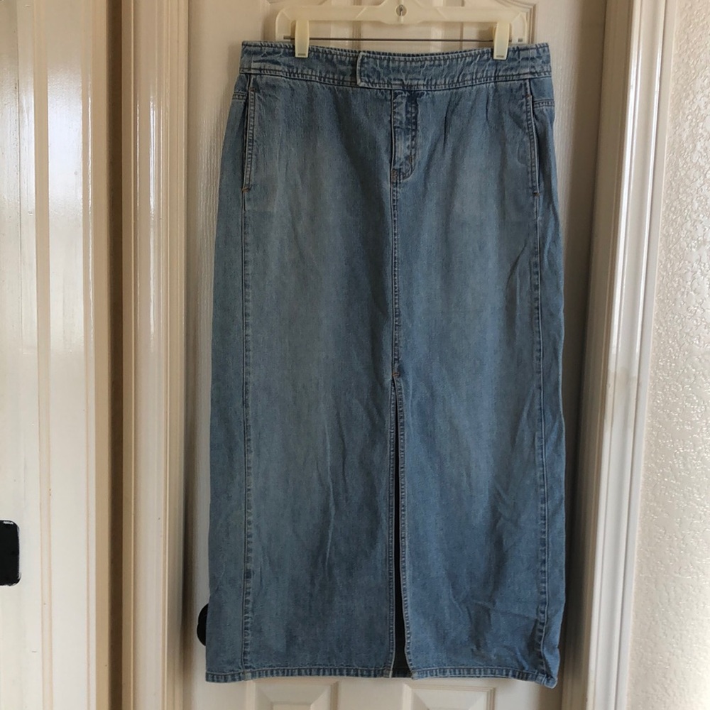 New York & Company Blue Denim Skirt